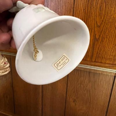 Ceramic Figurines and a bell