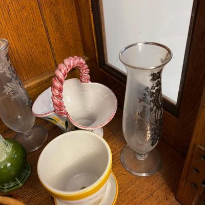 VASES; Glass, Ceramic, Wood