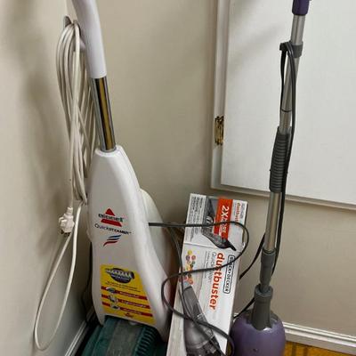3 Cleaning Items: Dust Buster, Bissel Carpet & Shark Floor Steamer Cleaner