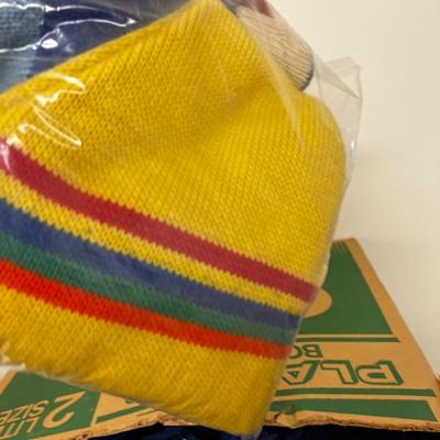 Box Full of Beanies, Scarfs, Gloves, Snow pants VINTAGE