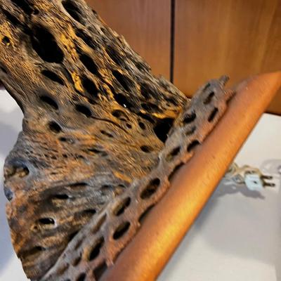 Mesquite Wood Lamps Pair