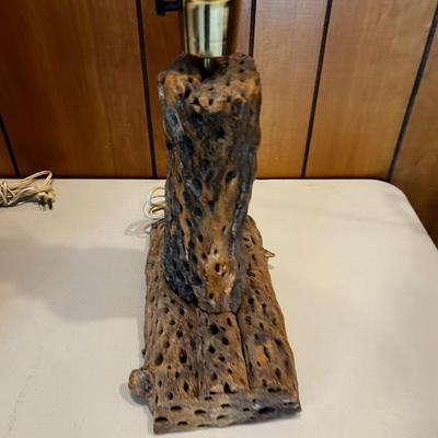 Mesquite Wood Lamps Pair