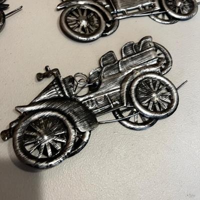 Little Antique Car Tin Wall Plaques 
