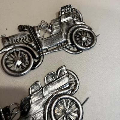Little Antique Car Tin Wall Plaques 