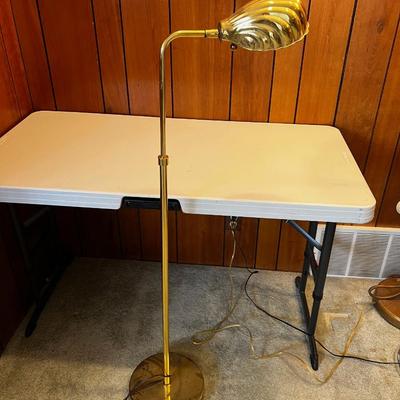 Shell Brass Floor Lamp Adjustable Height
