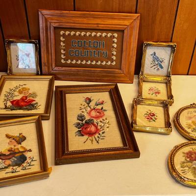 Framed Needlepoint Pieces 