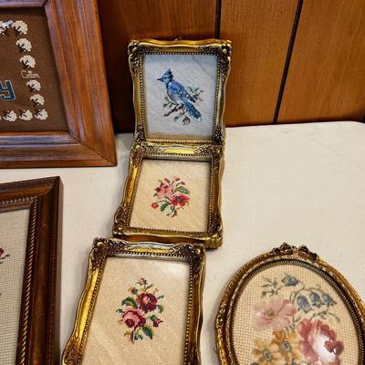 Framed Needlepoint Pieces 