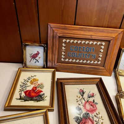 Framed Needlepoint Pieces 
