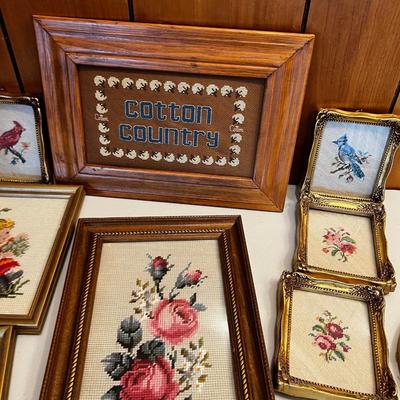 Framed Needlepoint Pieces 
