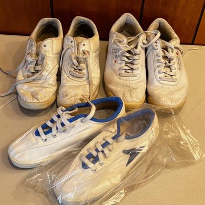 Vintage Women's Tennis Shoes, 6-1/2 Reebok & Wilson (3) 