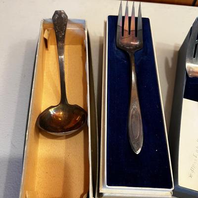 Silver Plated Serving ware; Forks, Ladles, Spoons
