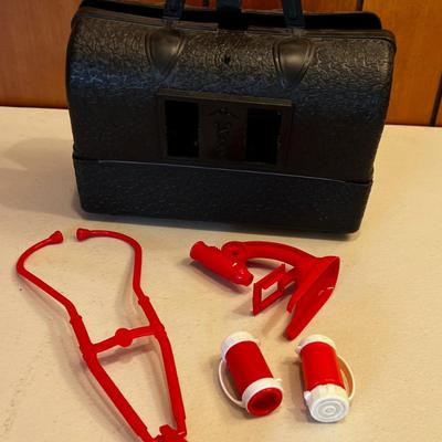 Vintage Toy  Doctors Bag with some Accessories