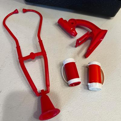 Vintage Toy  Doctors Bag with some Accessories