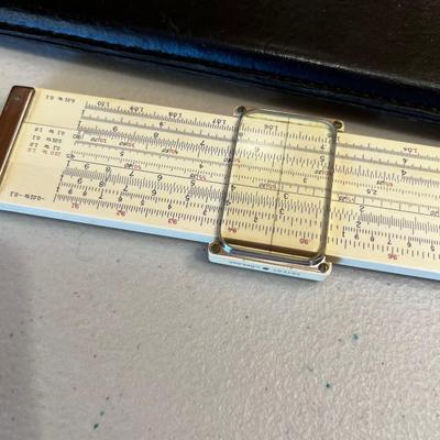 K&E Slide Rule with Leather Case 