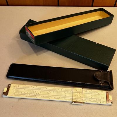 K&E Slide Rule with Leather Case 