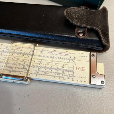 K&E Slide Rule with Leather Case 