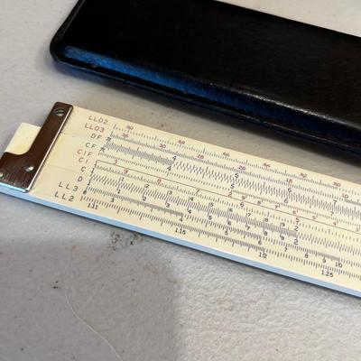 K&E Slide Rule with Leather Case 