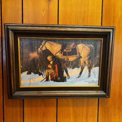 Prayer at Valley Forge Arnold Friberg Personalized Signature to the Family 