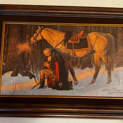 Prayer at Valley Forge Arnold Friberg Personalized Signature to the Family 