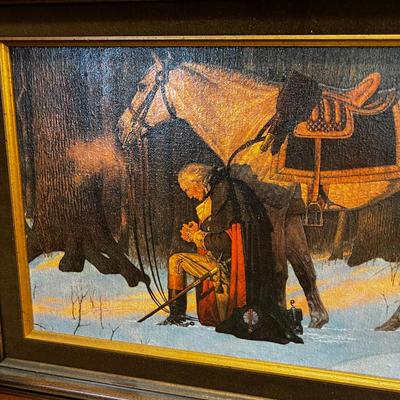 Prayer at Valley Forge Arnold Friberg Personalized Signature to the Family 