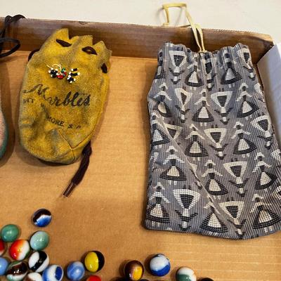 Vintage Marbles with 3 Small Bag  