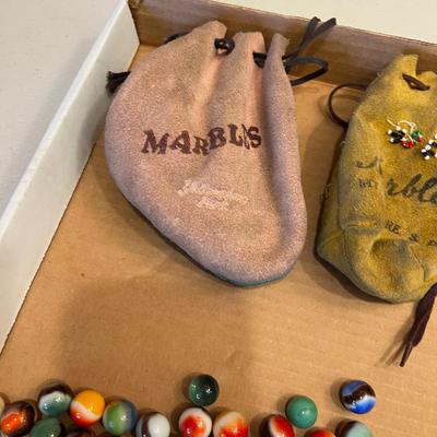 Vintage Marbles with 3 Small Bag  