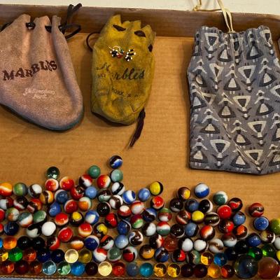 Vintage Marbles with 3 Small Bag  