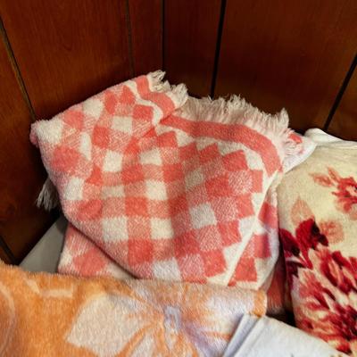 Pile of Patterned Pink Towels 