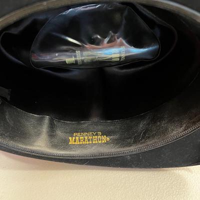JCPenney's Marathon Fedora Size 7 Black 