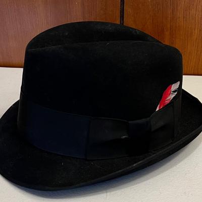 JCPenney's Marathon Fedora Size 7 Black 