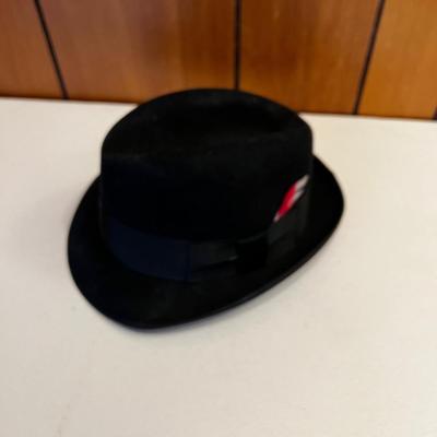 JCPenney's Marathon Fedora Size 7 Black 