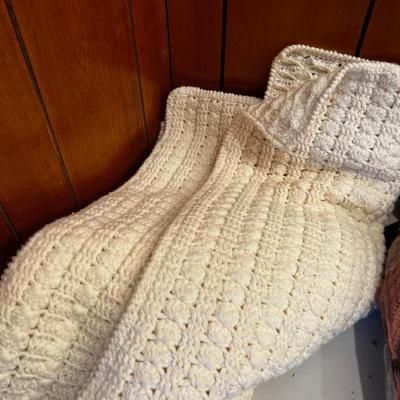 Large Lot of Hand Crocheted Afghans 