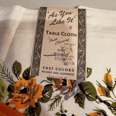 Brand New Table Cloth with rosebuds