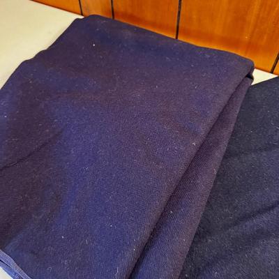 Airforce or Navy Dark Blue Blanket Wool