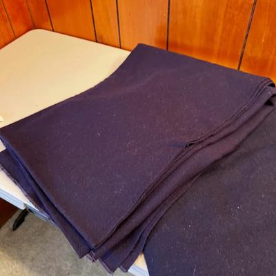 Airforce or Navy Dark Blue Blanket Wool