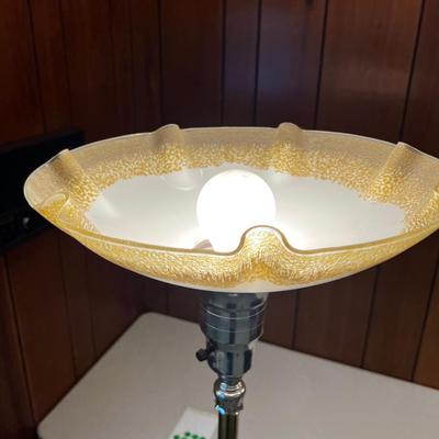 Vintage Torcher Lamp Chrome and Gold 