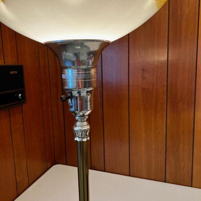 Vintage Torcher Lamp Chrome and Gold 