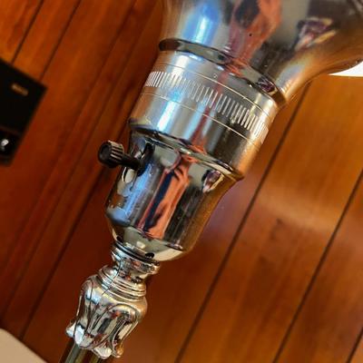 Vintage Torcher Lamp Chrome and Gold 