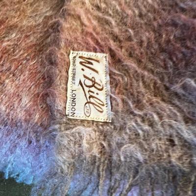 Pink & Green by W. Bill London Angora Blanket 