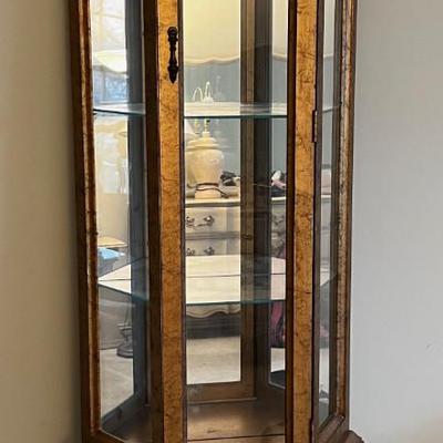Gold Curio Cabinet
