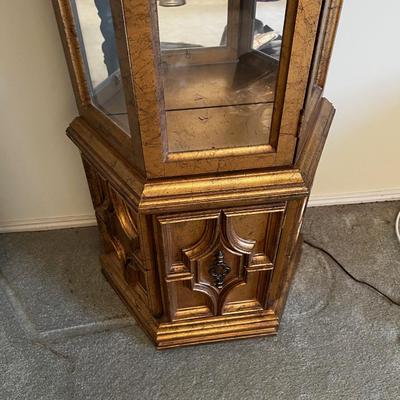 Gold Curio Cabinet