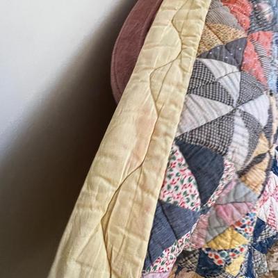 Patchwork Quilts Yellow trim Yellow Back