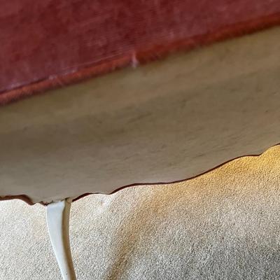 Pink Velour French Slipper Chair. 