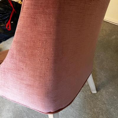 Pink Velour French Slipper Chair. 