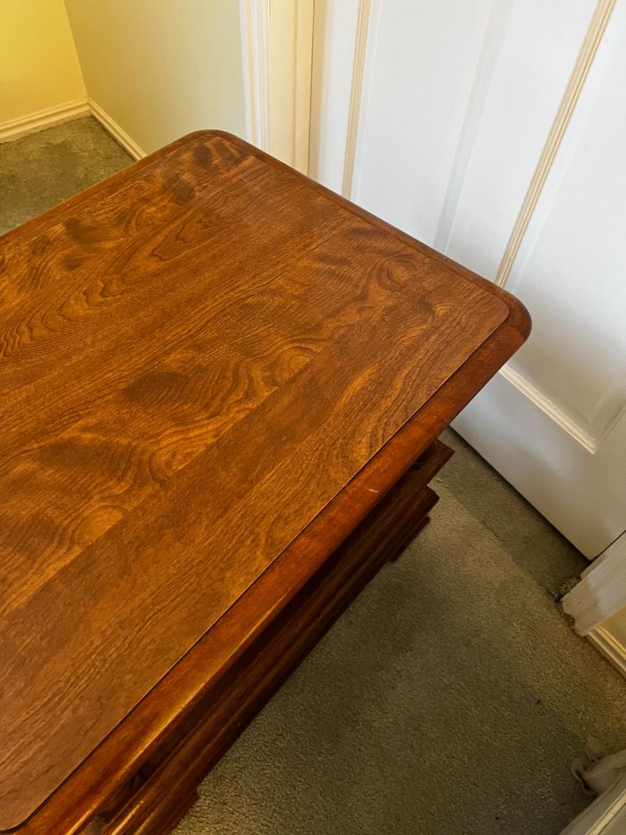 Ethan Allen Maple End Table with Formica Top