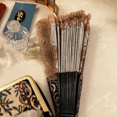 Perfume Bottles, Soap Dish, Fan