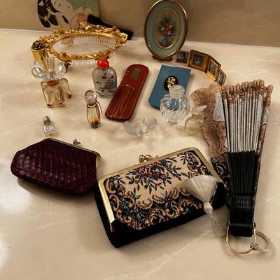 Perfume Bottles, Soap Dish, Fan