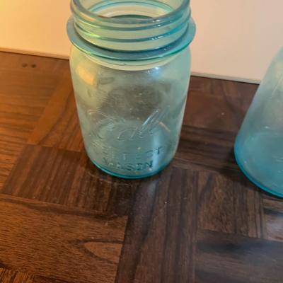 2 Blue Ball Perfect Mason Jars