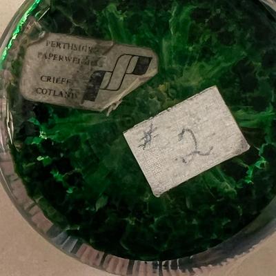 Perthshire Paper Weight Green, White, Pink