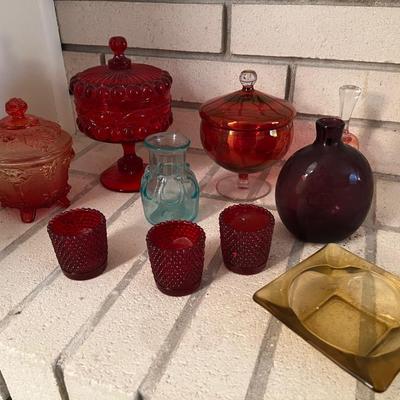 Colored Glass Lot 